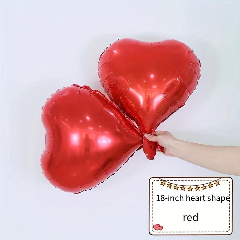 Conjunto Decoración San Valentín 50 Globos Rojos En Forma - Temu