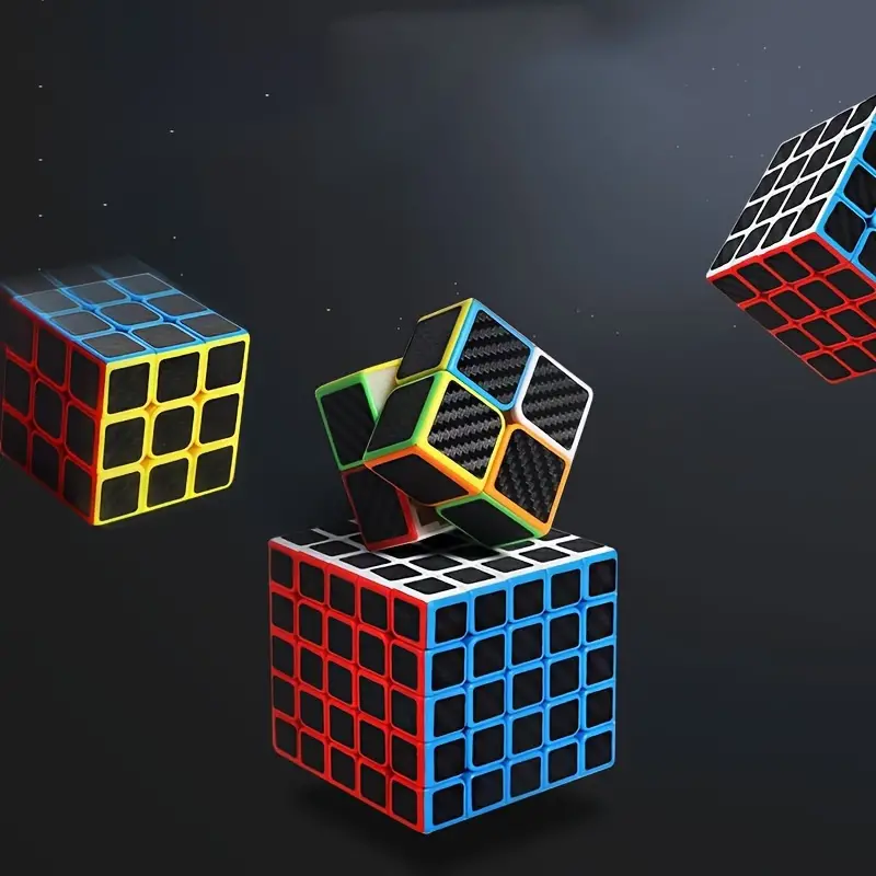 Carbon Fiber Magic Cube 2x2 3x3 4x4 5x5 Pyramid Series Cube - Temu