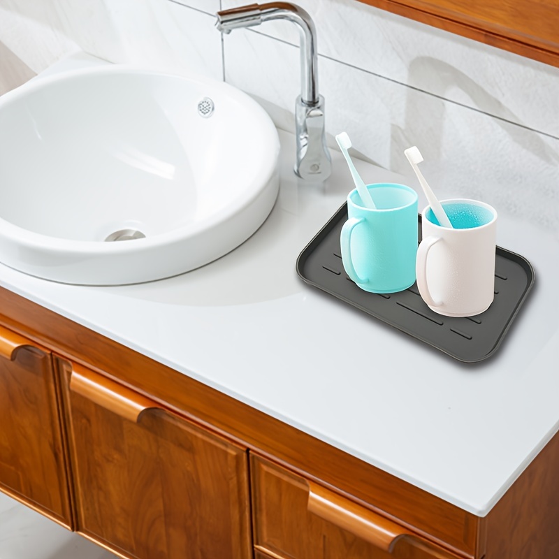 Countertop And Vanity Tray Shatterproof Silicone Kitchen And - Temu