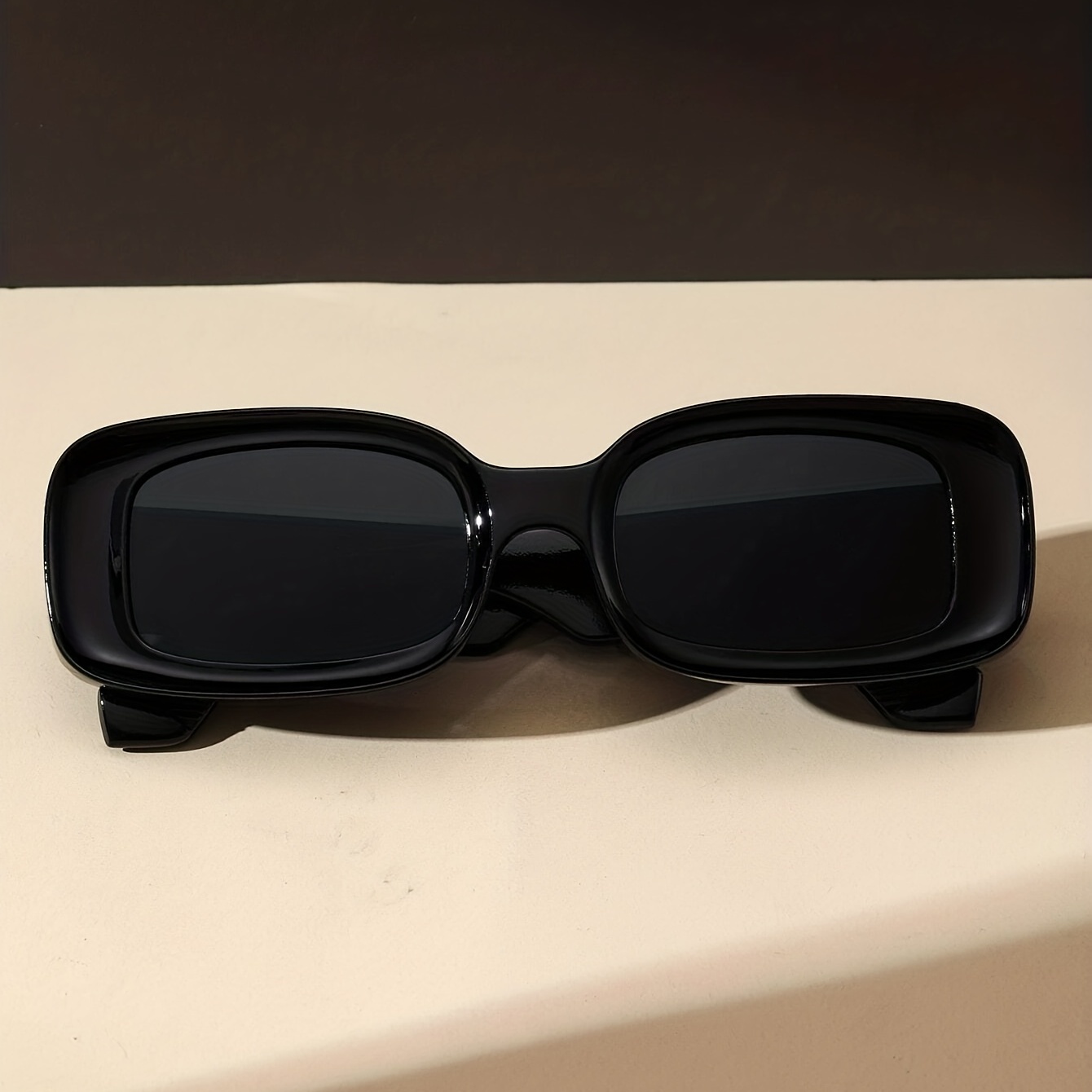 Óculos De Sol Pretos Com Armação Quadrada Da Moda Y2k Óculos De