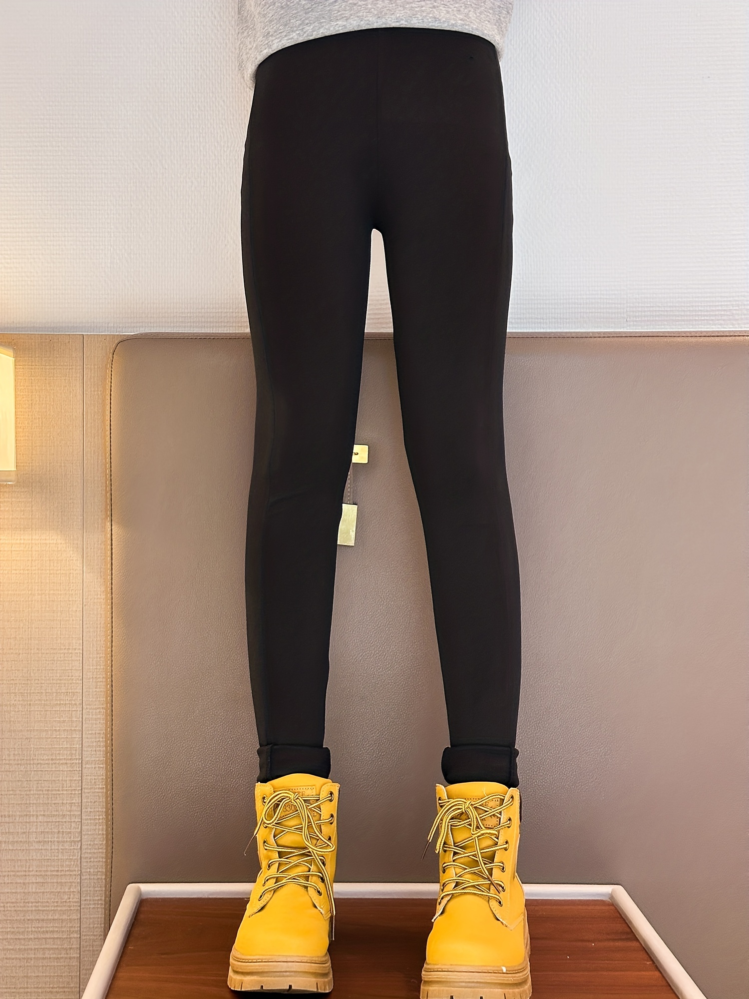 Girls Solid Color Slim Leggings High Stretch Thin Pants - Temu Canada