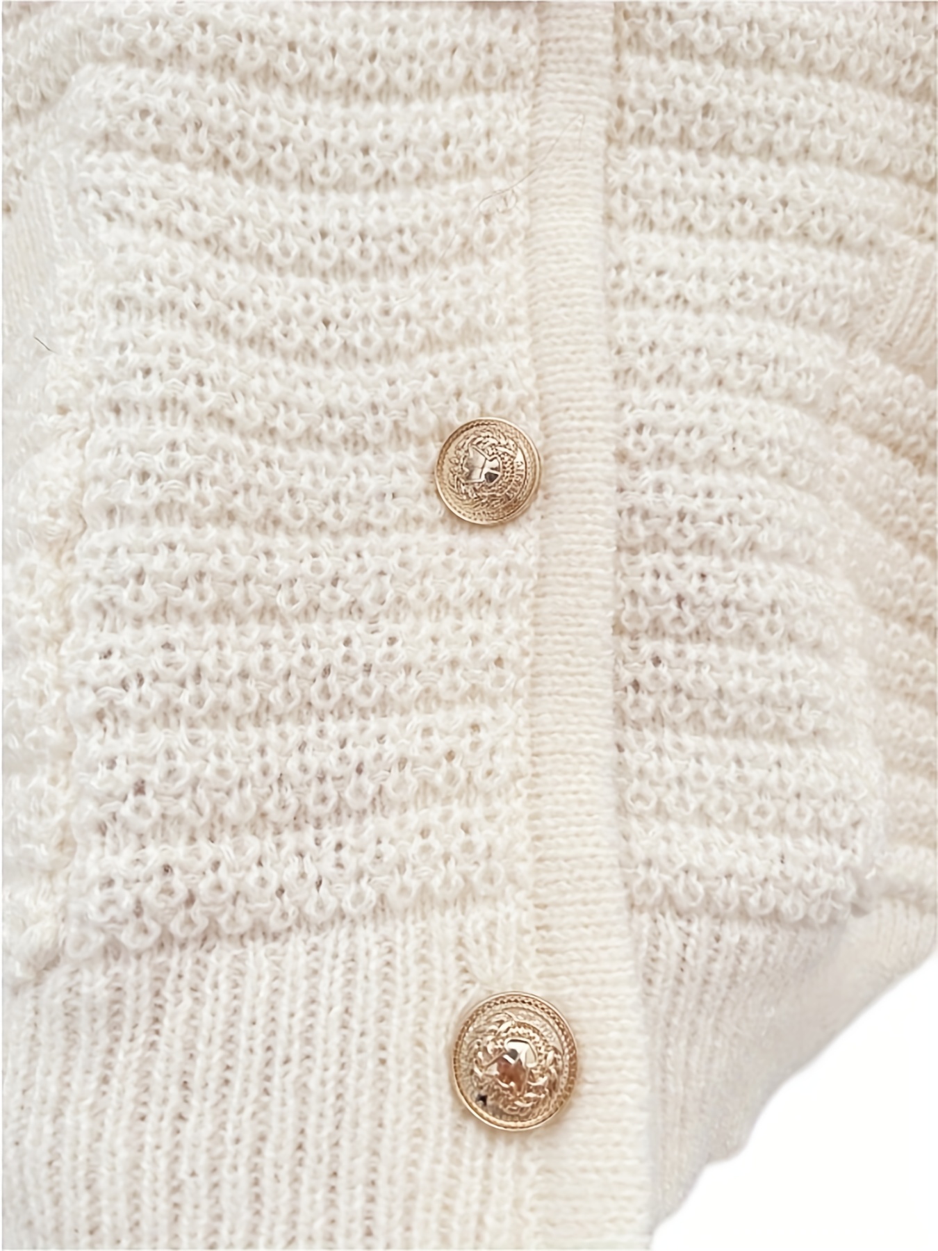 Sophisticated Ivory Cable Knit Oversized Cardigan Sweater