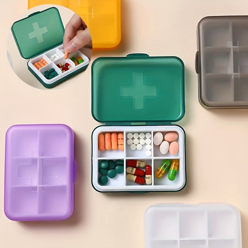 Travel Pill Organizer, Moisture-proof Small Pill Box For Pocket And Purse,  Daily Pill Case, Portable Medicine Vitamin Holder Container - Temu
