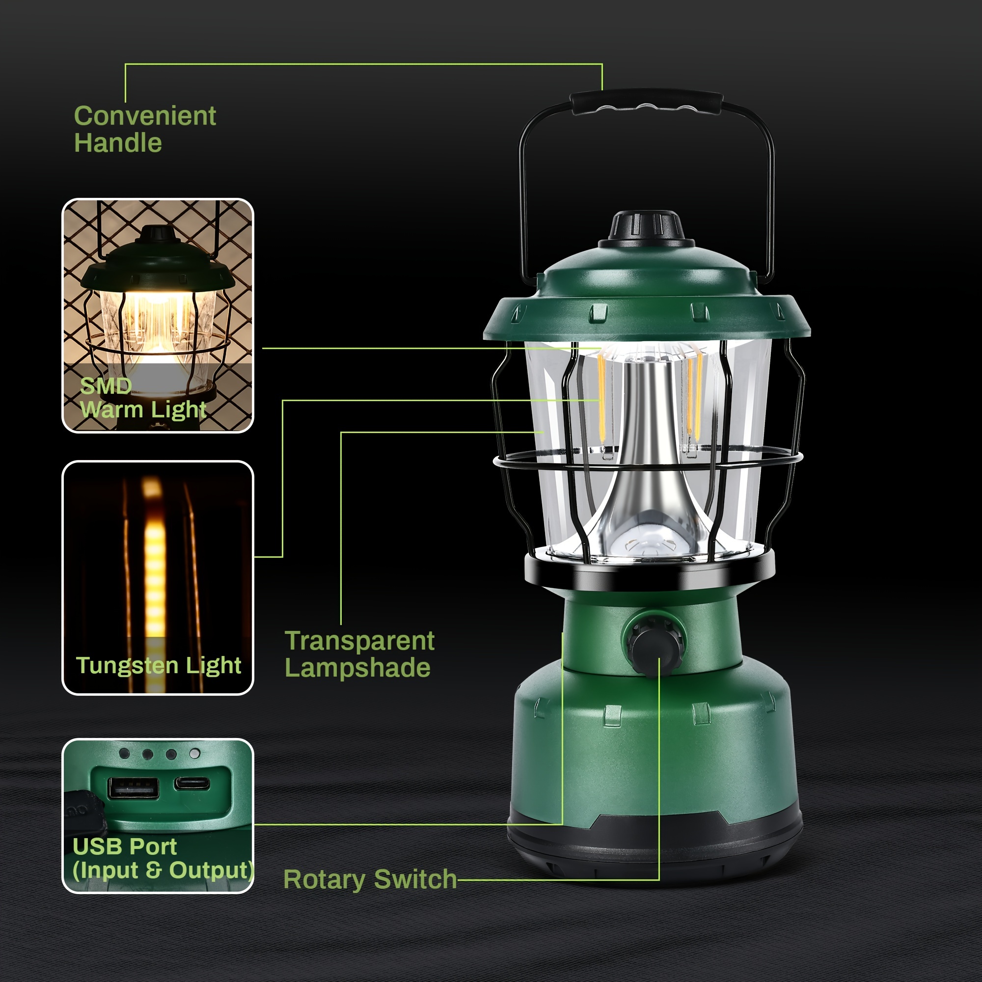 Vintage Rechargeable Camping Lantern, Dimmable Led, Battery Powered Lanterns,  Waterproof Led Retro Lights For Camping, Power Outages, Hurricane, Home  Decor - Temu United Arab Emirates