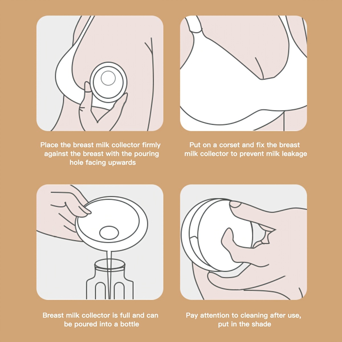 Reusable Milk Collector for Breastmilk