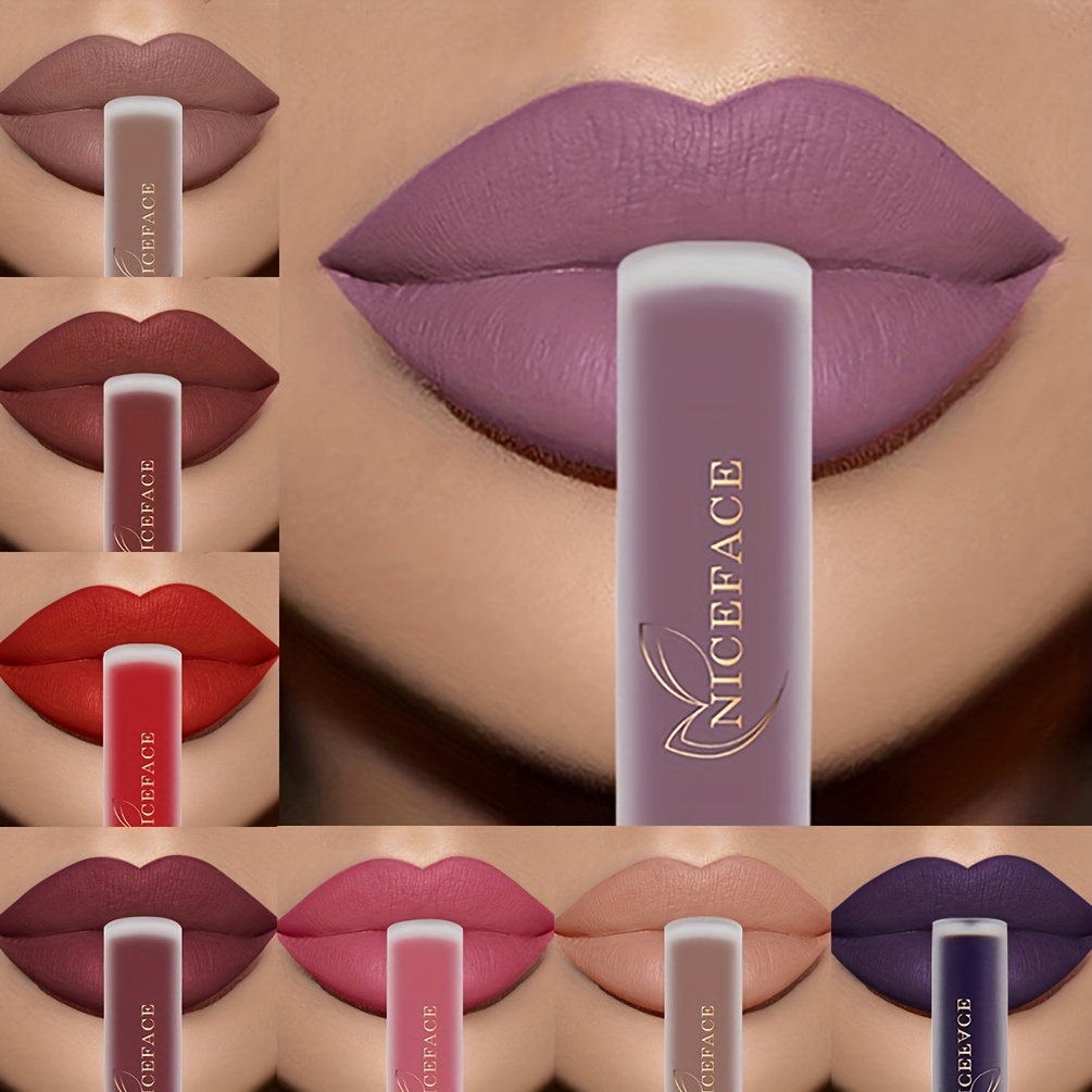 

Matte Lip Glaze, Not Decolorize, Smudge Proof, Rich Color High Pigmented, Non Moisturizing Lipstick ( 20 Colors )