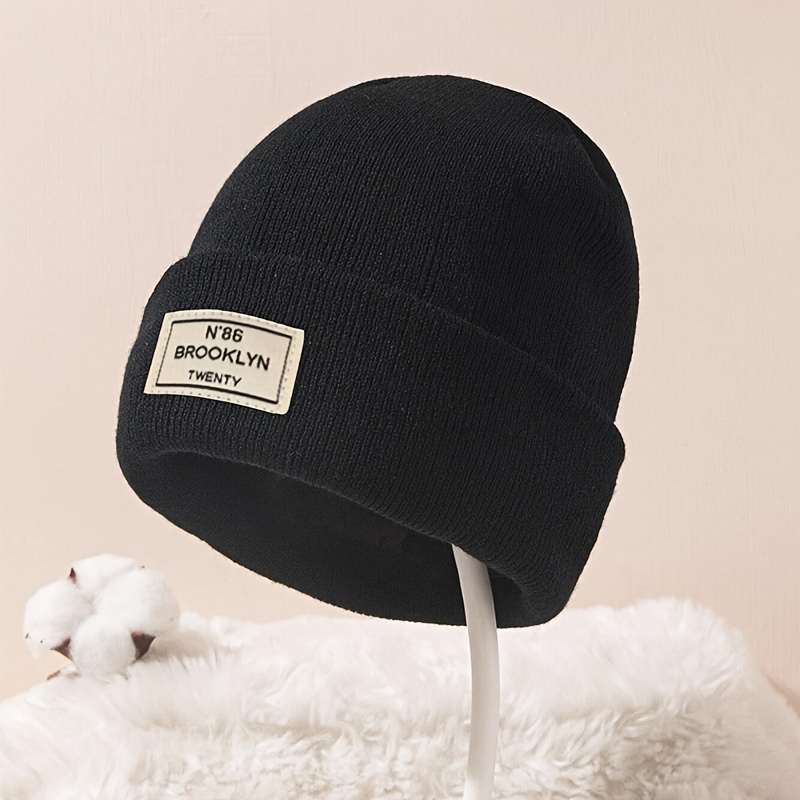 Acheter Chapeau de Camping polaire chaud d'hiver pour hommes, bonnet Baggy  en laine, casquette de Ski + écharpe coupe-vent, chapeaux tricotés avec  lettres