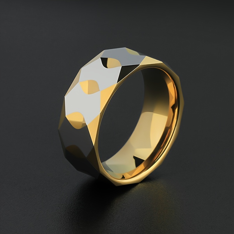 mens   steel ring 2023     steel ring unisex   steel ring geometric prism ring details 4
