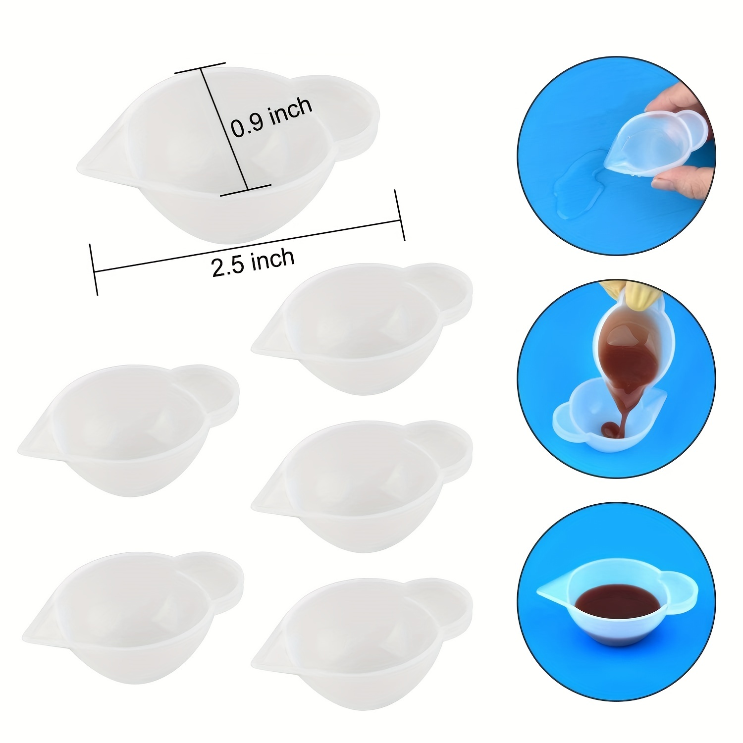 4 Pcs Silicone Epoxy Resin Mixing Cups & 100ml Measuring Cup DIY Resin Glue  Tools for Jewelry Making Handmade Craft Accessories - AliExpress