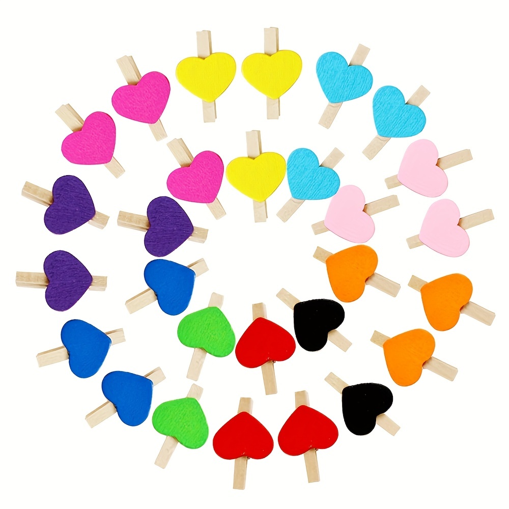 Mini Wooden Pegs Tiny Photo Paper Clip Colored Craft Clips - Temu
