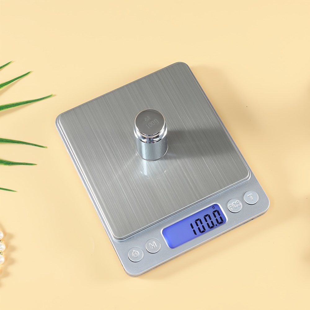 1pc 3kg-0.1g Stainless Steel Kitchen Scale Multifunctional
