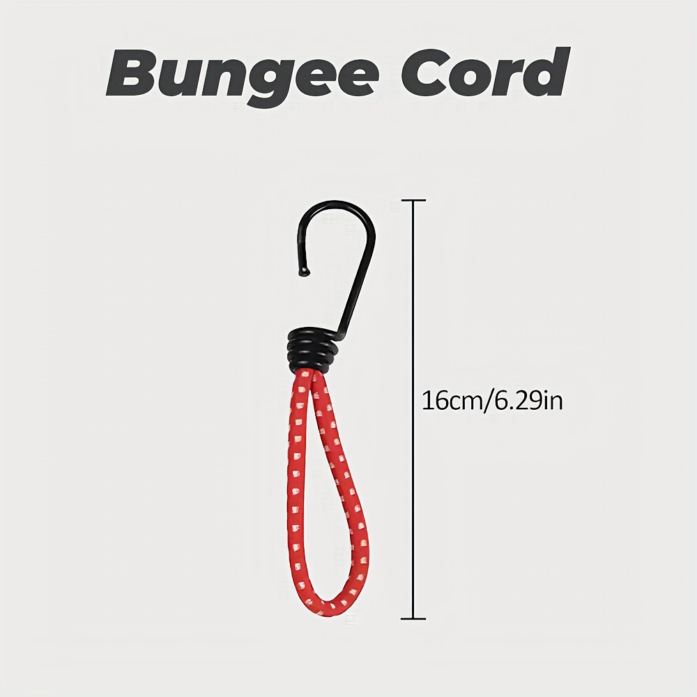 6mm Bungee Cord Heavy Duty Tie Down Rubber Rope with Carabiner