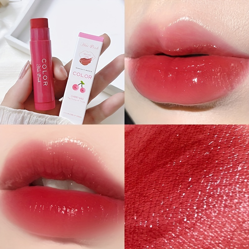

3 Pcs Tinted Moisturizing Lip Balm Lipstick Hydrating Fade Lip Lines Anti-dry Anti-crack Lipstick Lip Cream