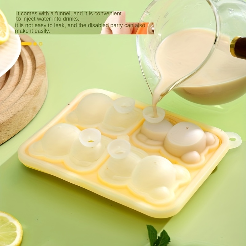 1pc Food-Grade Cute Teddy Bear Ice Cube Tray, Ice Cube Maker, Easy Release  Ice Maker, For Soft Drinks, Whisky, Cocktail, And More, Kitchen Accessories