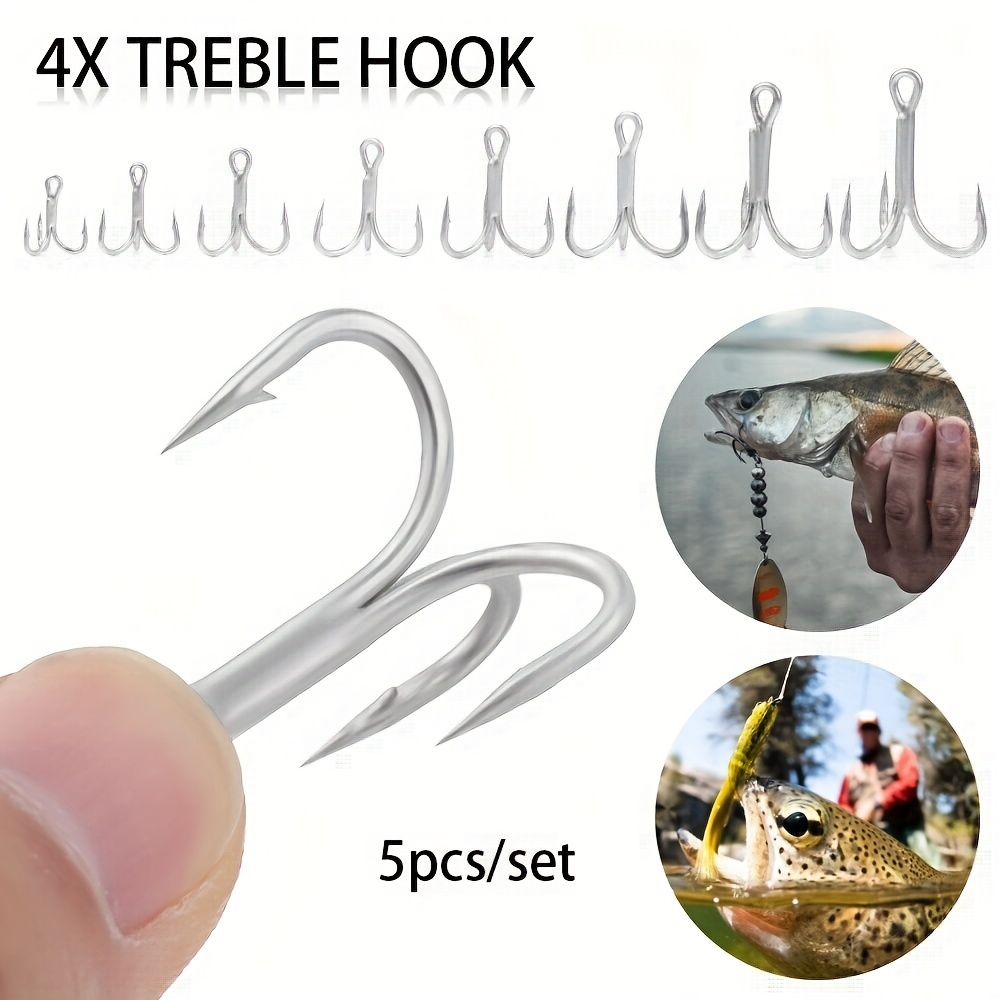 Fishing Treble Hooks High Carbon Steel Fishing Hook Strong - Temu