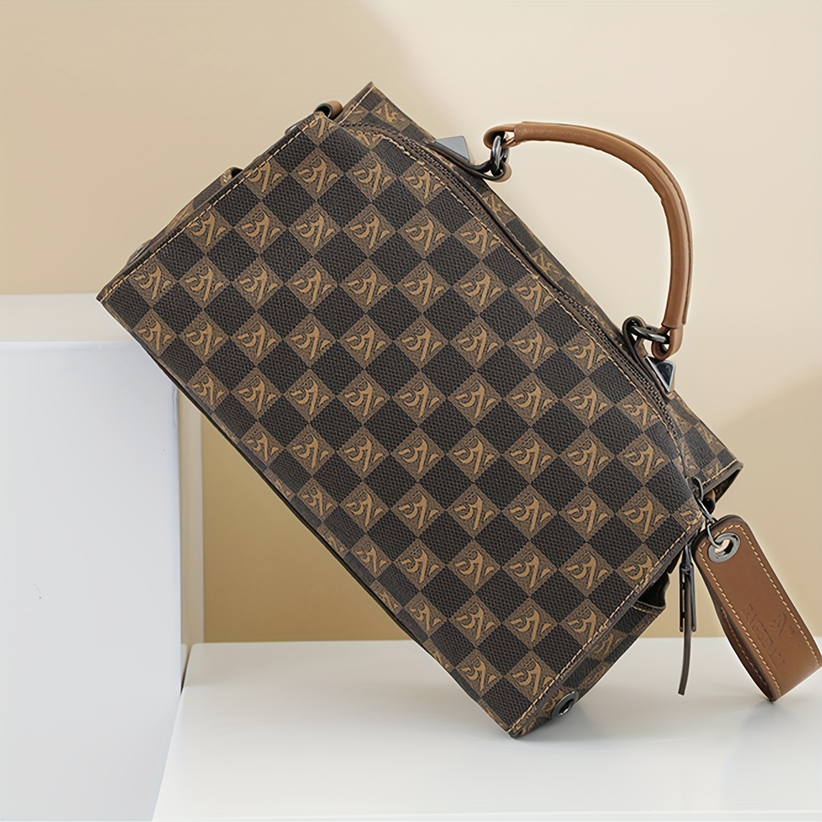 Louis Vuitton 1 Monogram with Veg Tan Leather Face mask use together with  another 4 Layers Face mask