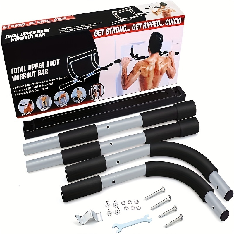 pull up bar arm muscle trainer high load bearing punch free detachable multifunctional body shaping exercise bar 1pc