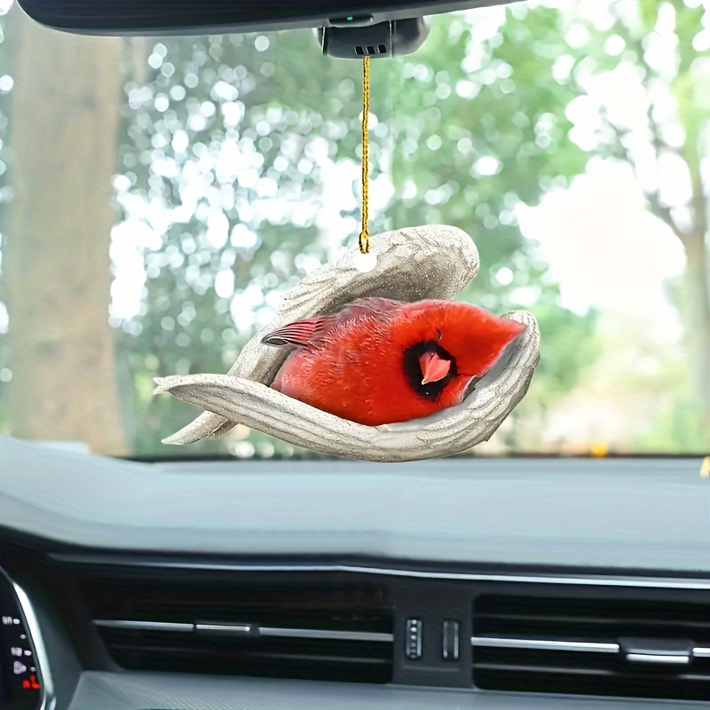 1 Stück Süßer Roter Vogel autodekorationsanhänger 2d acryl - Temu