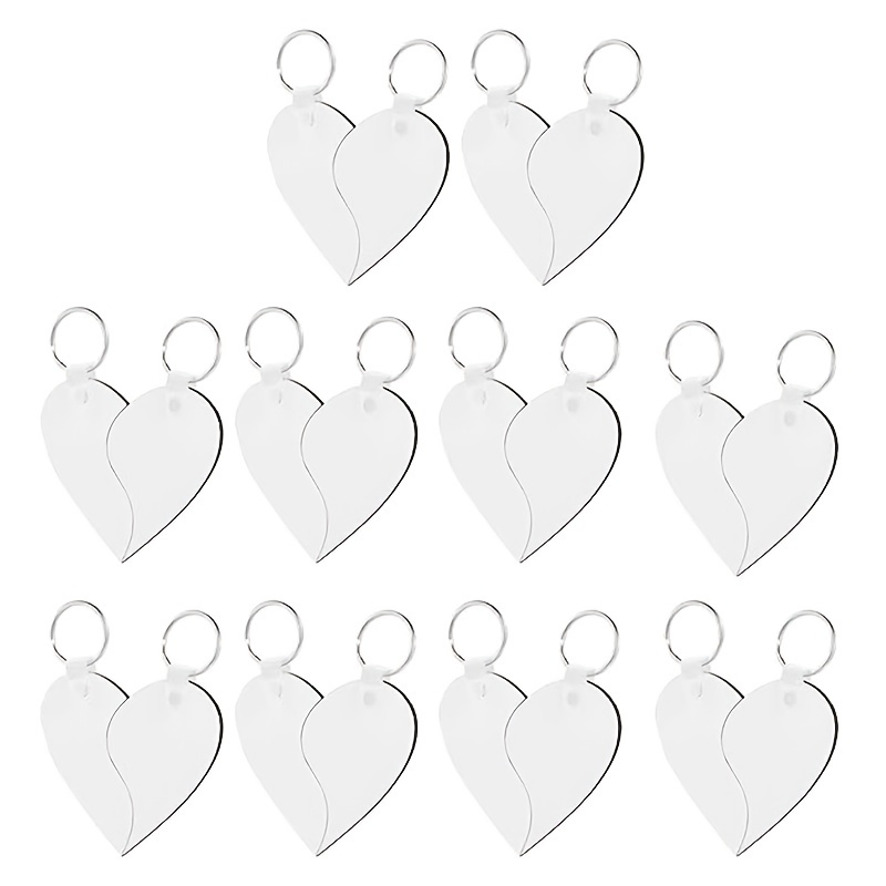 Sublimation blanks, SET of 10 pairs sublimation triple heart