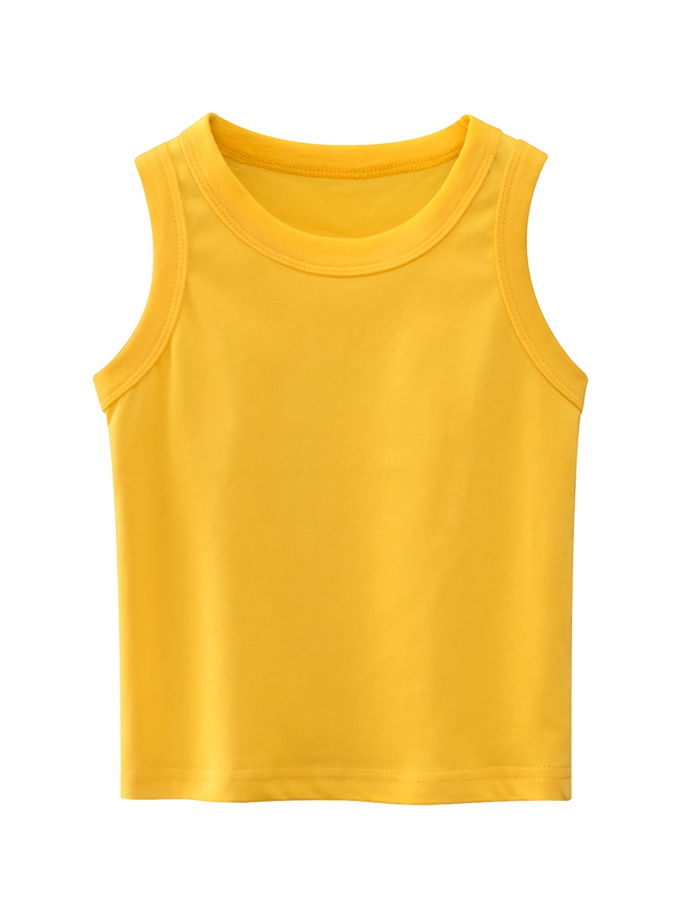 Boys Round Neck Cotton Tank Top Casual Comfortable - Temu