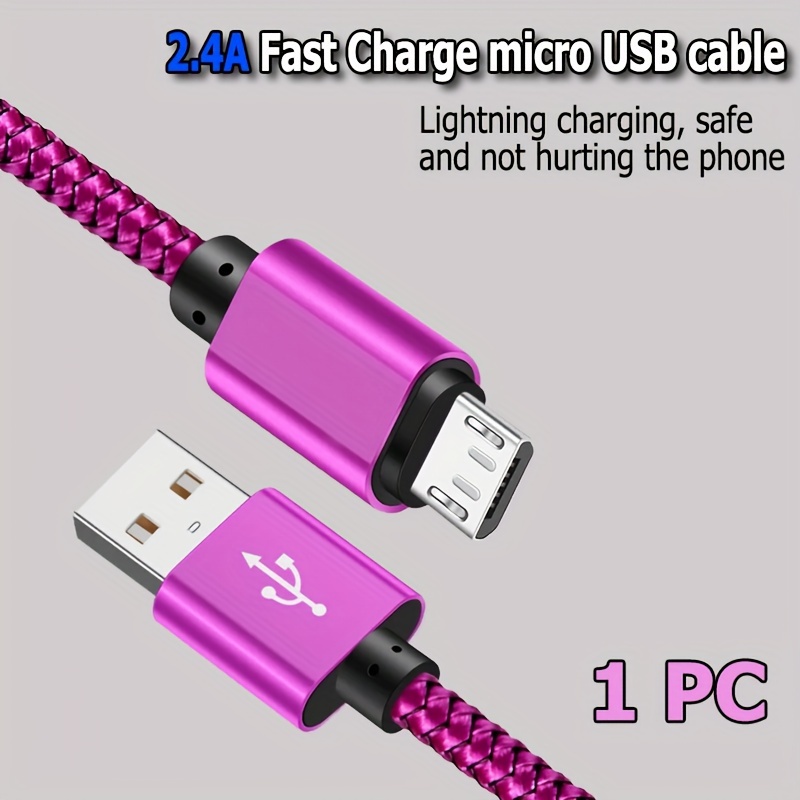2.4A Câble Micro USB Pour Câble De Chargeur Android Pour - Temu France