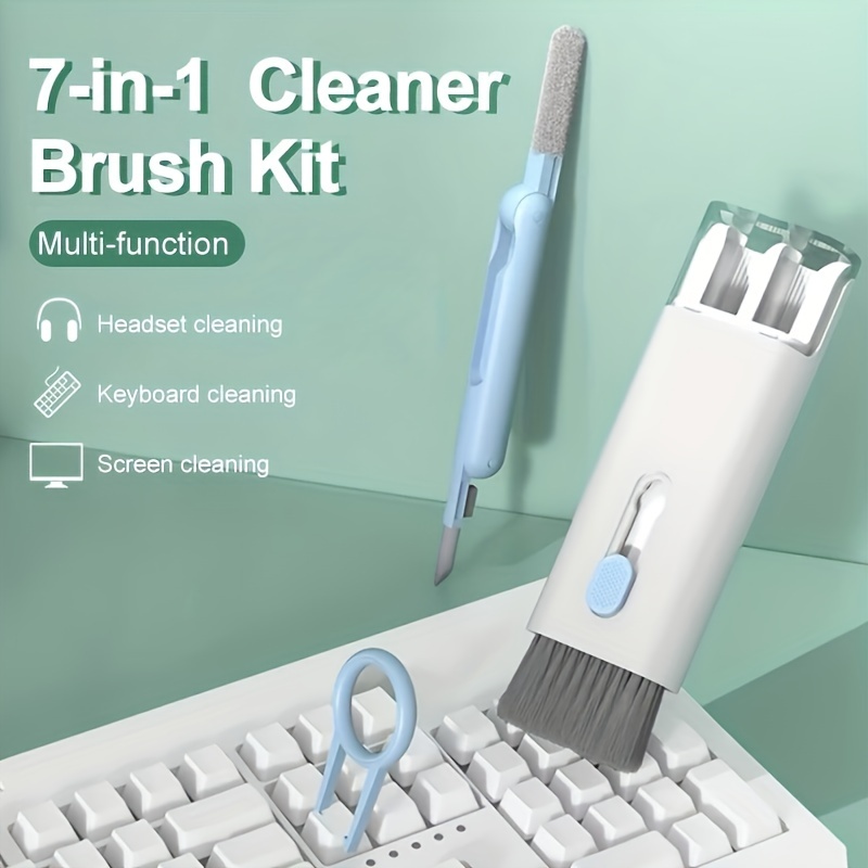 7 in 1 Electronic Cleaner Kit, Keyboard Cleaner Kit with Brush, 3 in 1  Cleaning Pen for Airpods Pro, Multifunctional Cleaning Kit for Earphone,  Keyboard, Laptop, Phone, PC Monitor(Blue) 