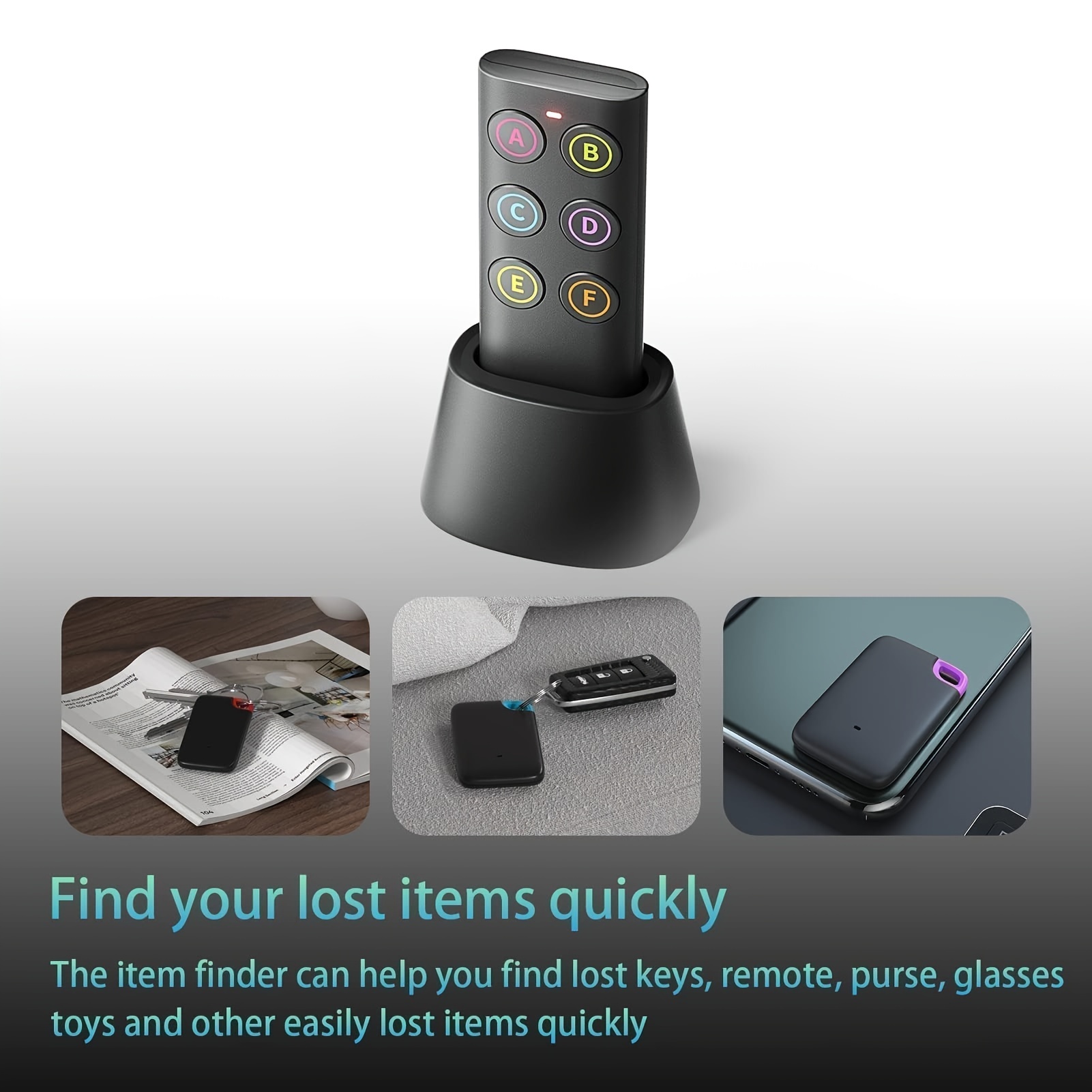 VODESON Key Finder Locator,Wireless Key Tracker,Remote Finder Tracking  Device,Easy to Use,Perfect for Seniors,Tracker Tags for Car