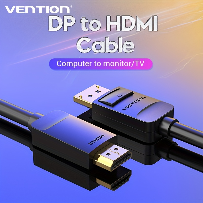 Vention-Cable DisplayPort a HDMI, 4K, 60Hz, DP a HDMI, puerto de pantalla  macho a HDMI, adaptador macho para proyector HDTV DP a HDMI