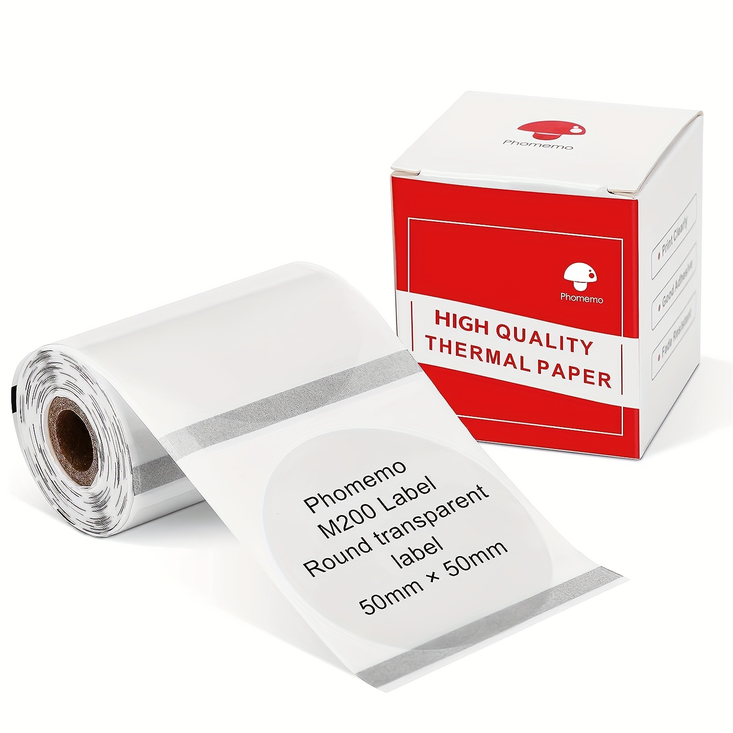  Phomemo M110 Label Printer Paper, White Square Self-Adhesive  Thermal Paper, Thermal Labels Compatible with M110 M120 M200 M220 Label  Printer, Black on White, 1.18 x 0.79 (30x20mm), 320 Labels/Roll 