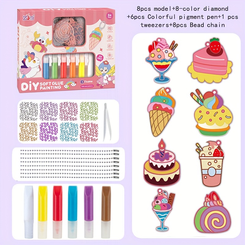 Children DIY Handmade Girl Toy Set Graffiti Coloring Pigment Color