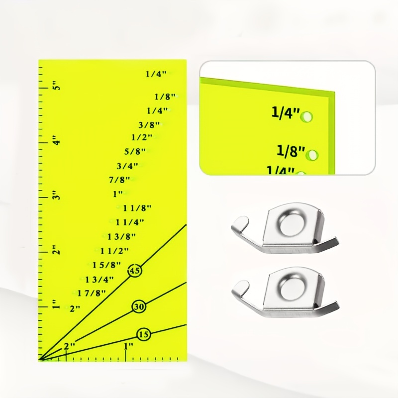 2 Pcs expanding sewing gauge T Shape Ruler Measuring Academic T-Ruler Clear