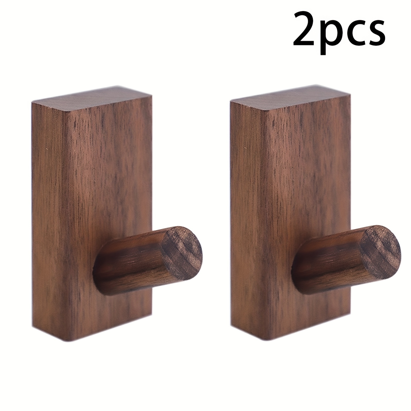 Solid Wood Single Wall Hook Creative Wall Hanging - Temu