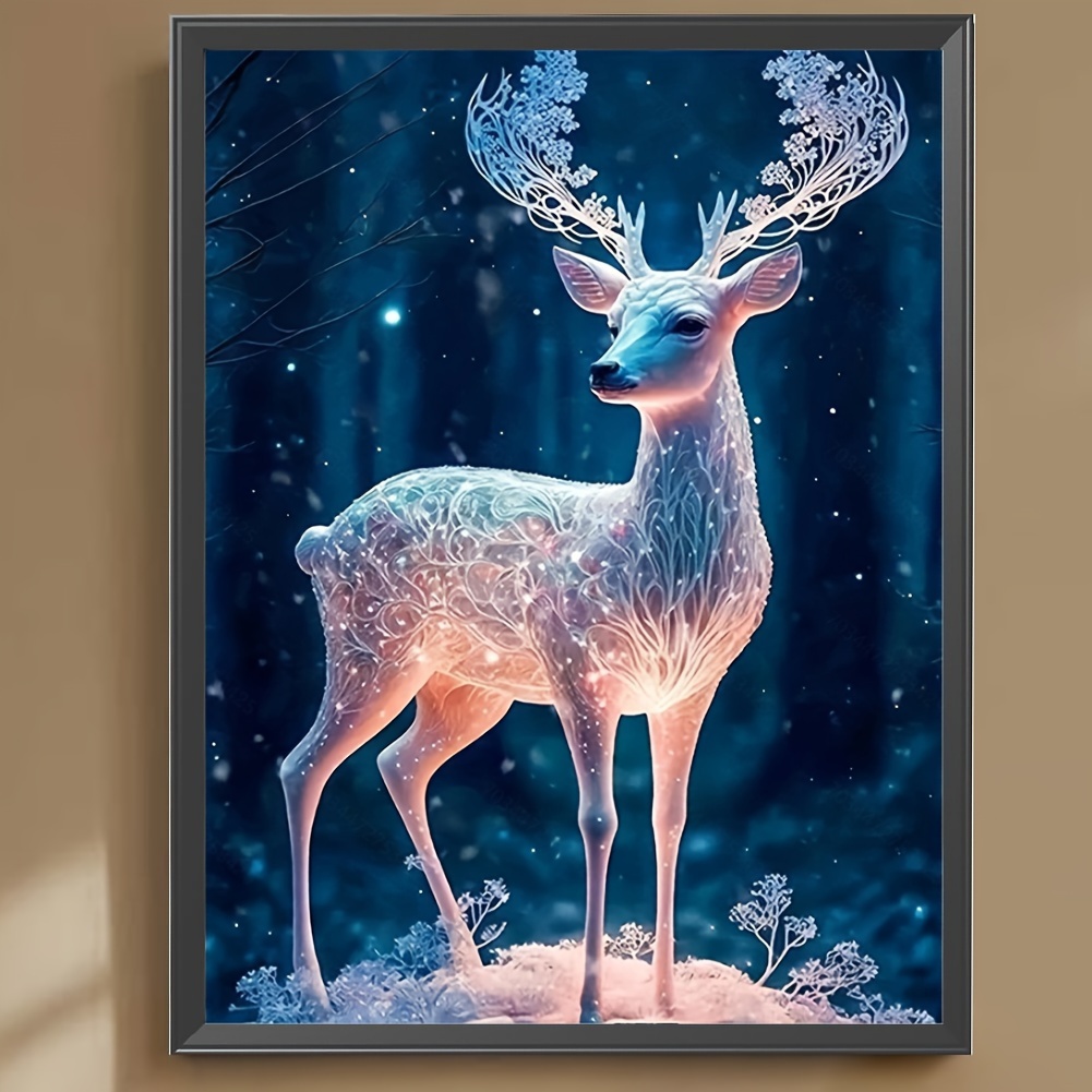 Diy Artificial Diamond Painting Frameless Deer Diamond - Temu