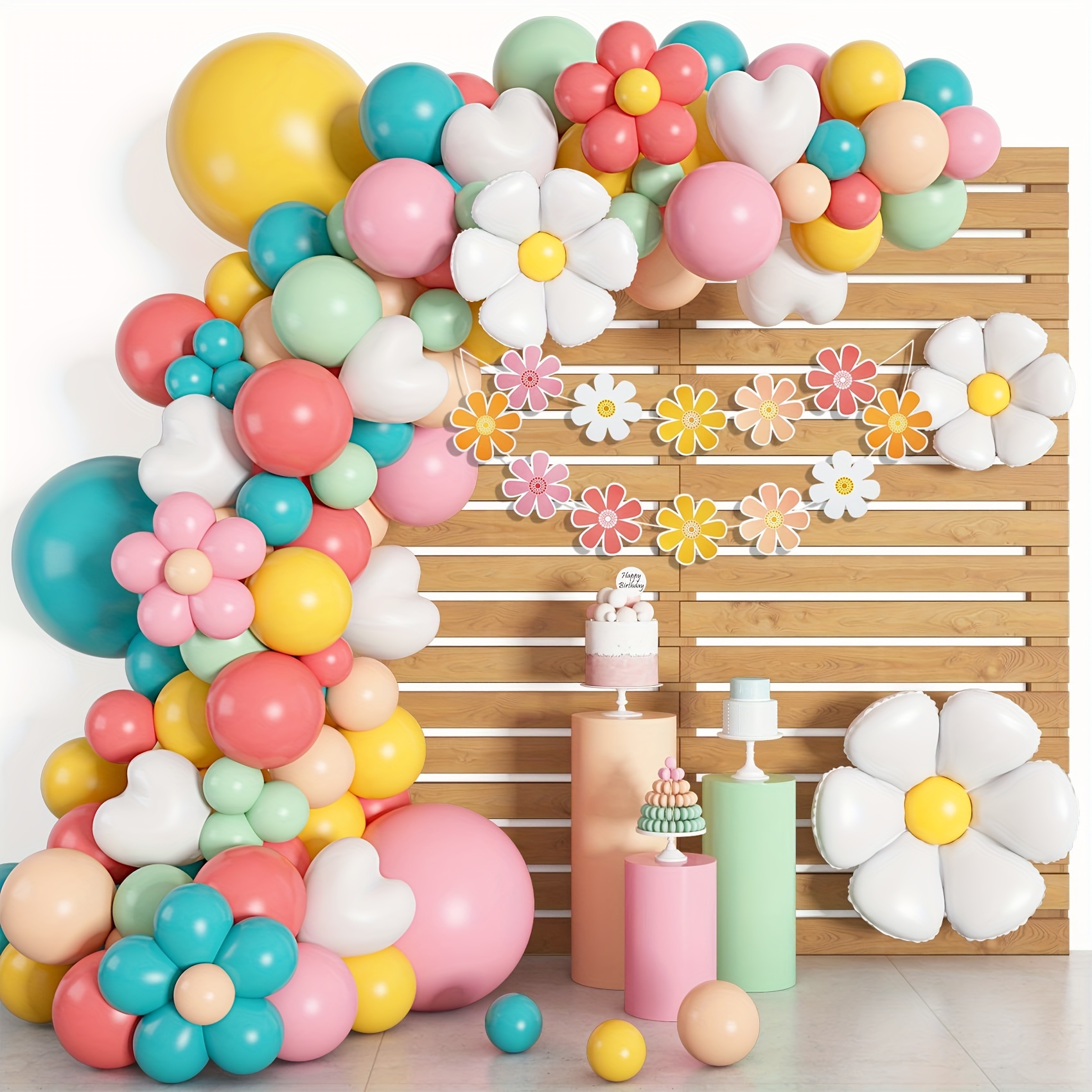 113pcs Boho Rainbow Birthday Decorations Rainbow Themed for Girls and Boys  Baby Shower Partys Decoration