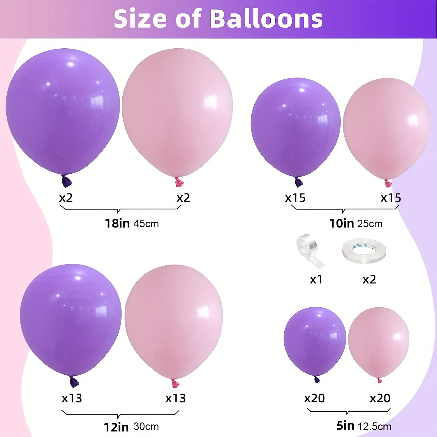 100 Pcs Macaron Violet Ballons Guirlande 18/12/5 Pouces - Temu Canada