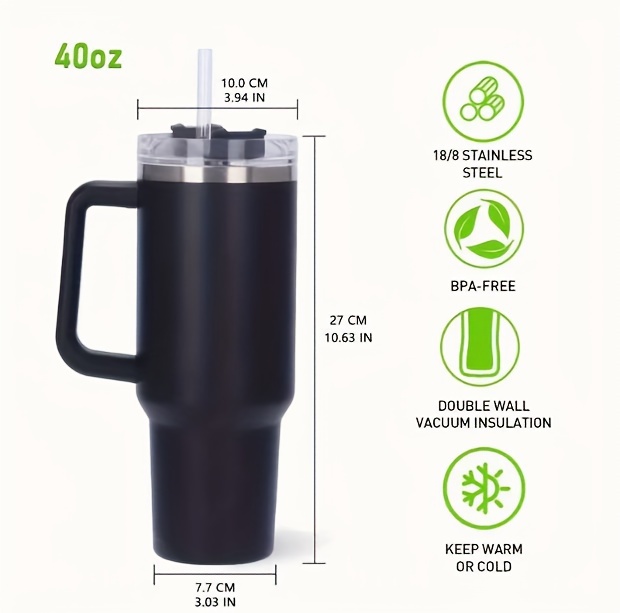ThermoFlask DoubleWall Vacuum Insulated Stainless Steel Water Bottle 40oz /  1.2L 