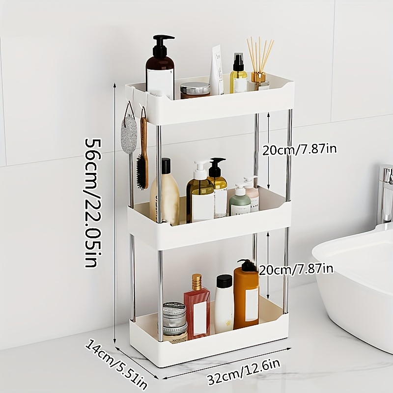 Wall Mounted Storage Rack, Large Capacity Cosmetics Toiletry Storage Shelf,  Layered Bathroom Storage Box, Household Storage And Organizing Rack - Temu