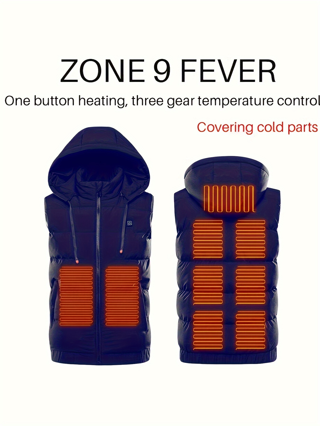 Men's Usb Heating Warm Vest Casual Hooded Winter Vest - Temu Canada