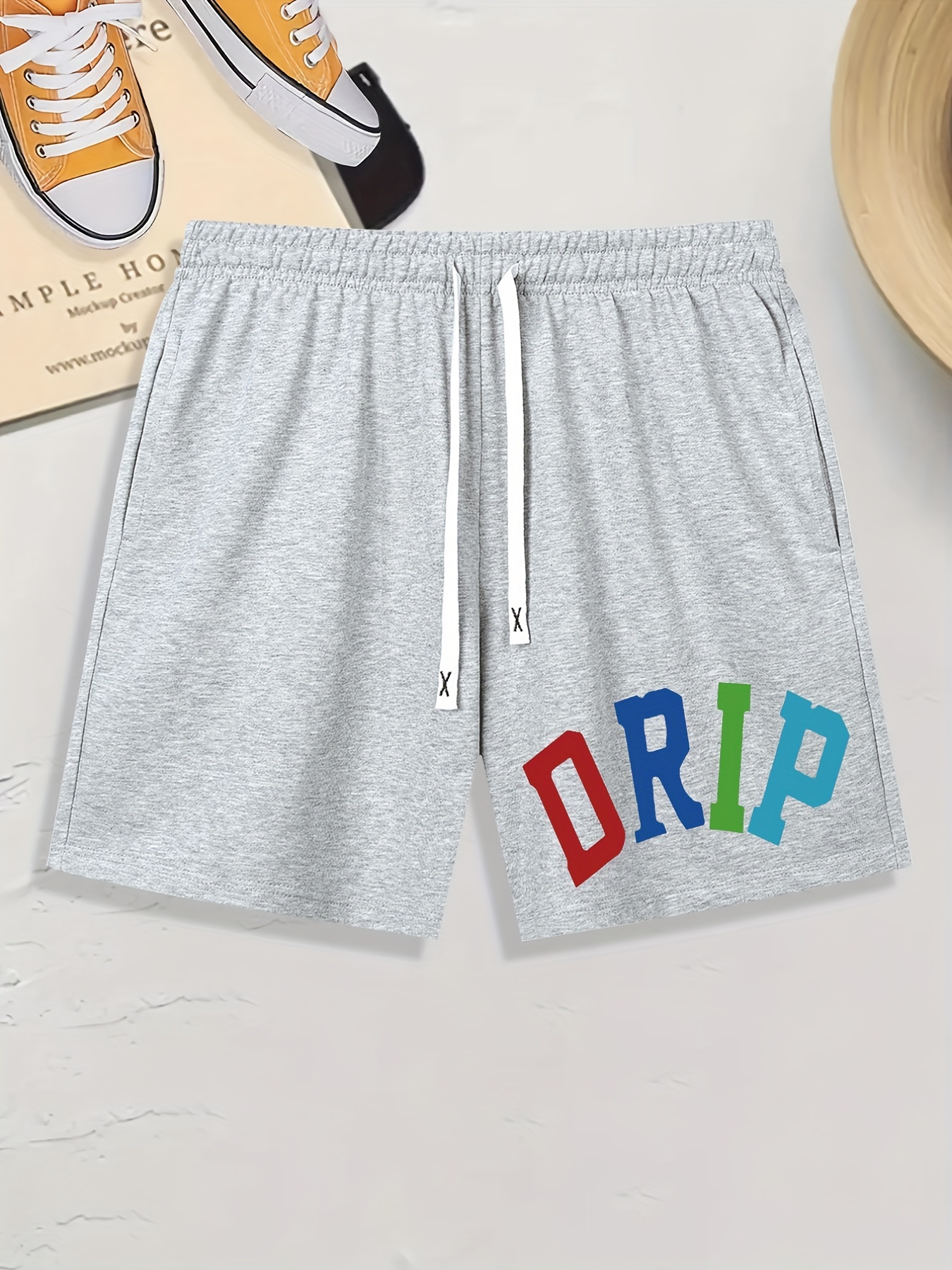 Colorful Drip Print Mens Comfy Casual Breathable Drawstring Waistband Shorts  Summer Clothing, Find Great Deals Now