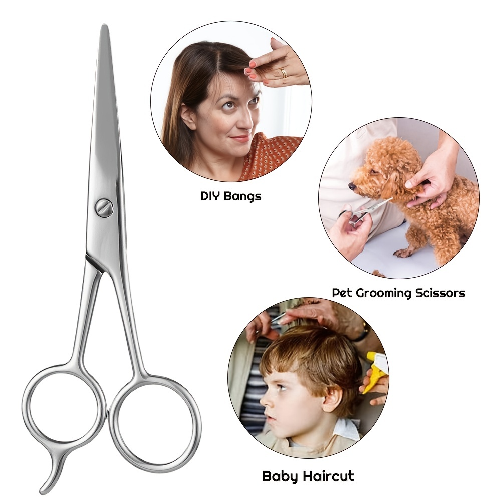 Face Hair Scissor, Hair Cutting Scissors Hairdressing Eyebrow Shear Barber  Cosmetic Makeup Haircut Trimming Tool for Eyebrows, Nose, Moustache, Beard