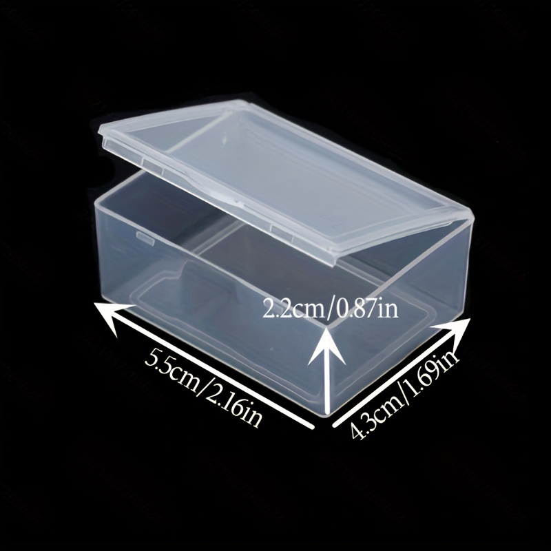 Small Plastic Storage Box Rectangular Transparent 5.5*4.3*2.2cm PP