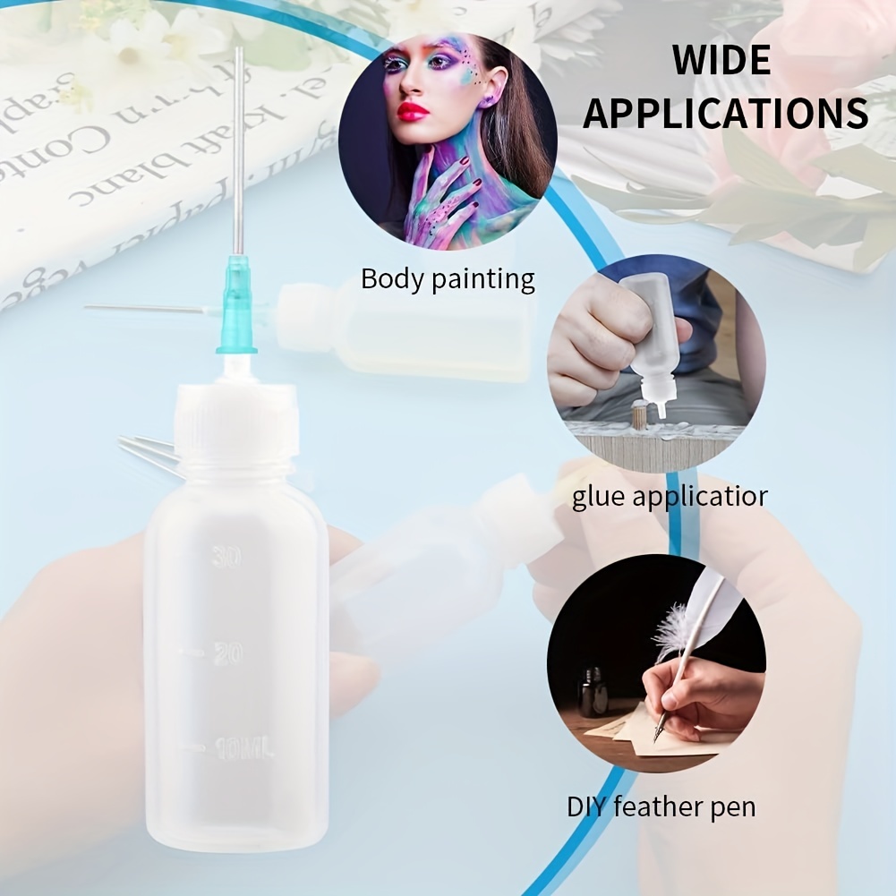 2pcs 30ML/50ML Dispensing Bottle With Syringe Needle Multifunction Glue  Alcohol Paint Bottle DIY Model Making Crafts Projects