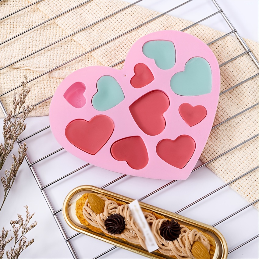 Geometric Heart Silicone Mold (3 pcs) Heart Molds Silicone Shapes Mini  Heart Silicone Mold Heart Ice Cube Tray Heart Chocolate Molds Silicone