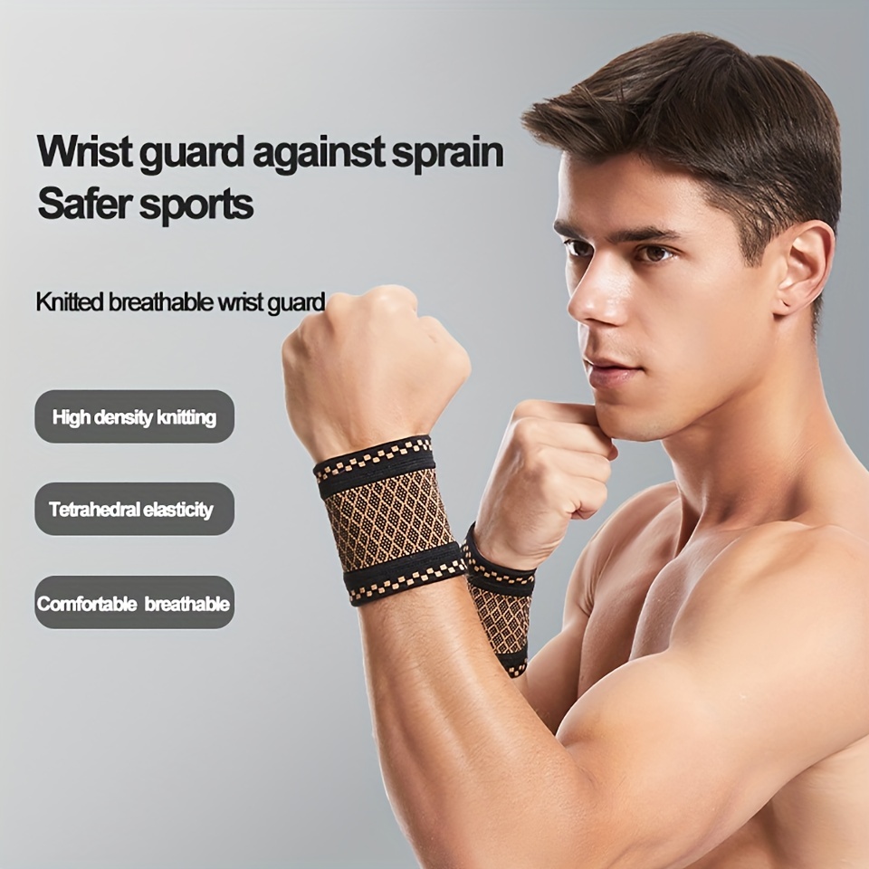 Copper Wrist Compression Comfortable Breathable Workout - Temu Canada