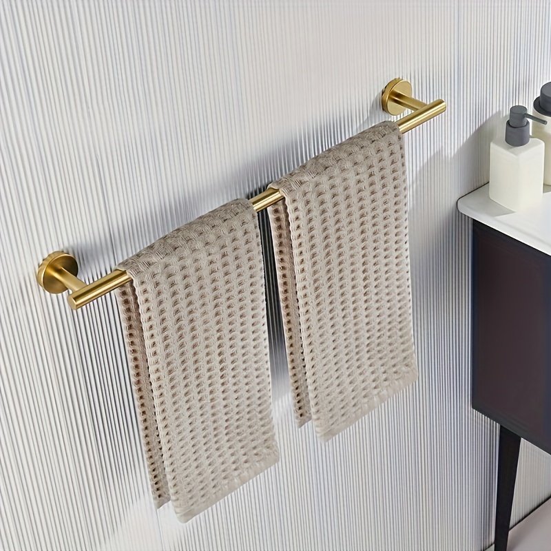 Stainless Steel Towel Bar, Self Adhesive Shower Towel Rack For Bathroom,  Wall Mounted Towel Holder, Space Saving Towel Hanger, Bathroom Accessories  - Temu