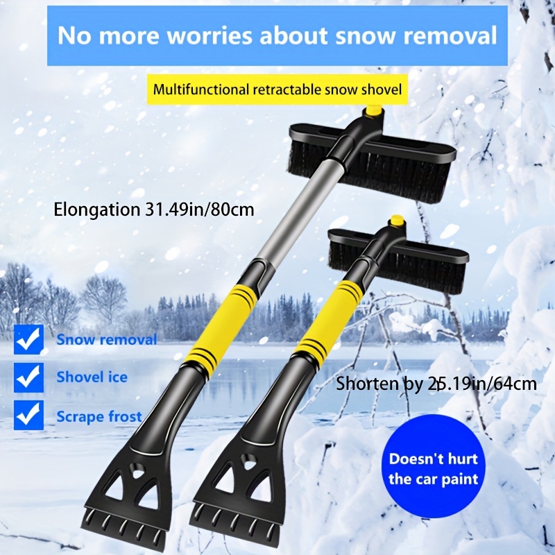 3 In 1 Snow Removal Tool: Long Handle Car Telescoping Ice Scraper Brush,  Snow Shovel, And Brush For Winter Car Window And Windscreen Care From  Water_pipes, $2.99
