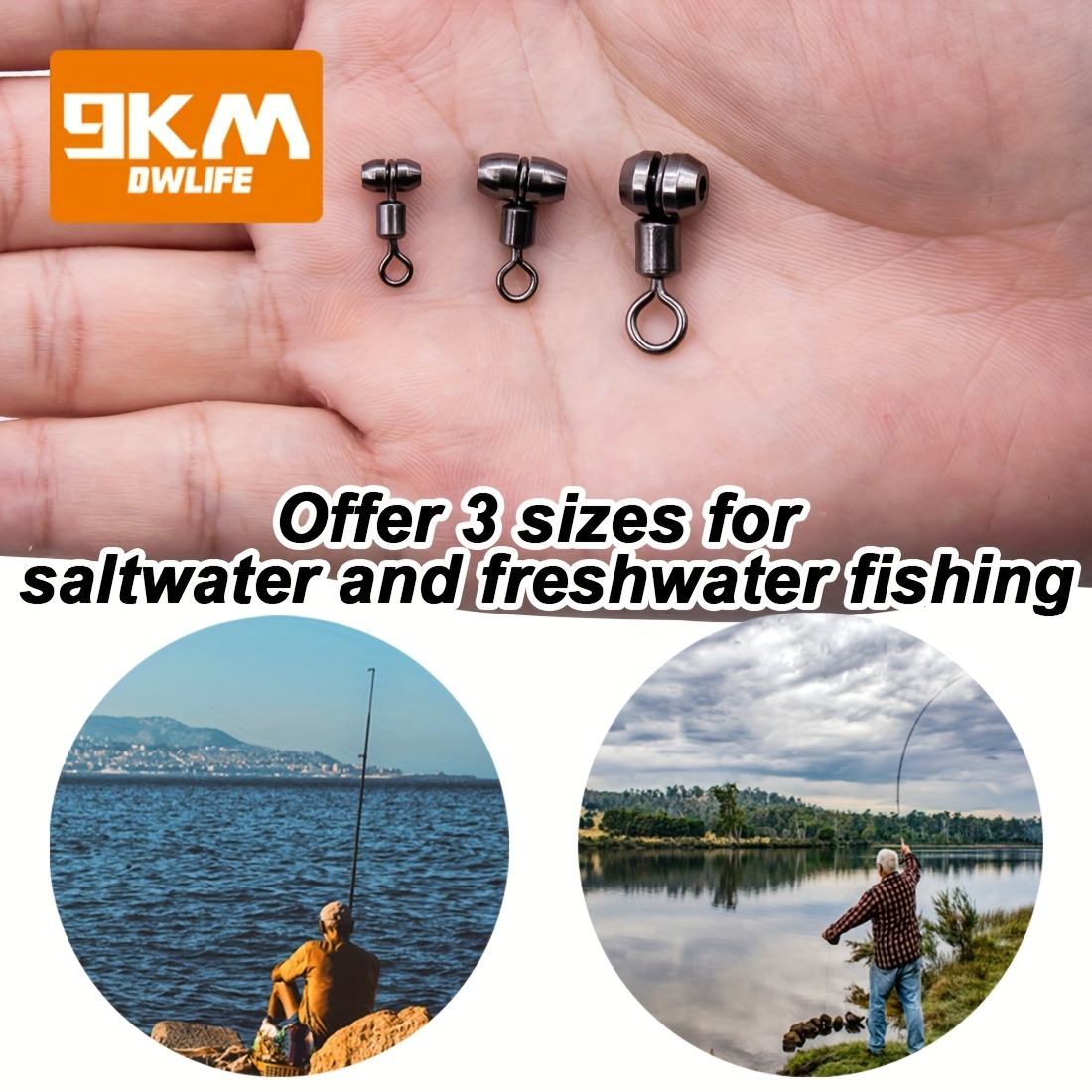 Fishing Solid Ring 20~100Pcs Fishing Lure Connectors Stainless Steel S –  9km-dwlife
