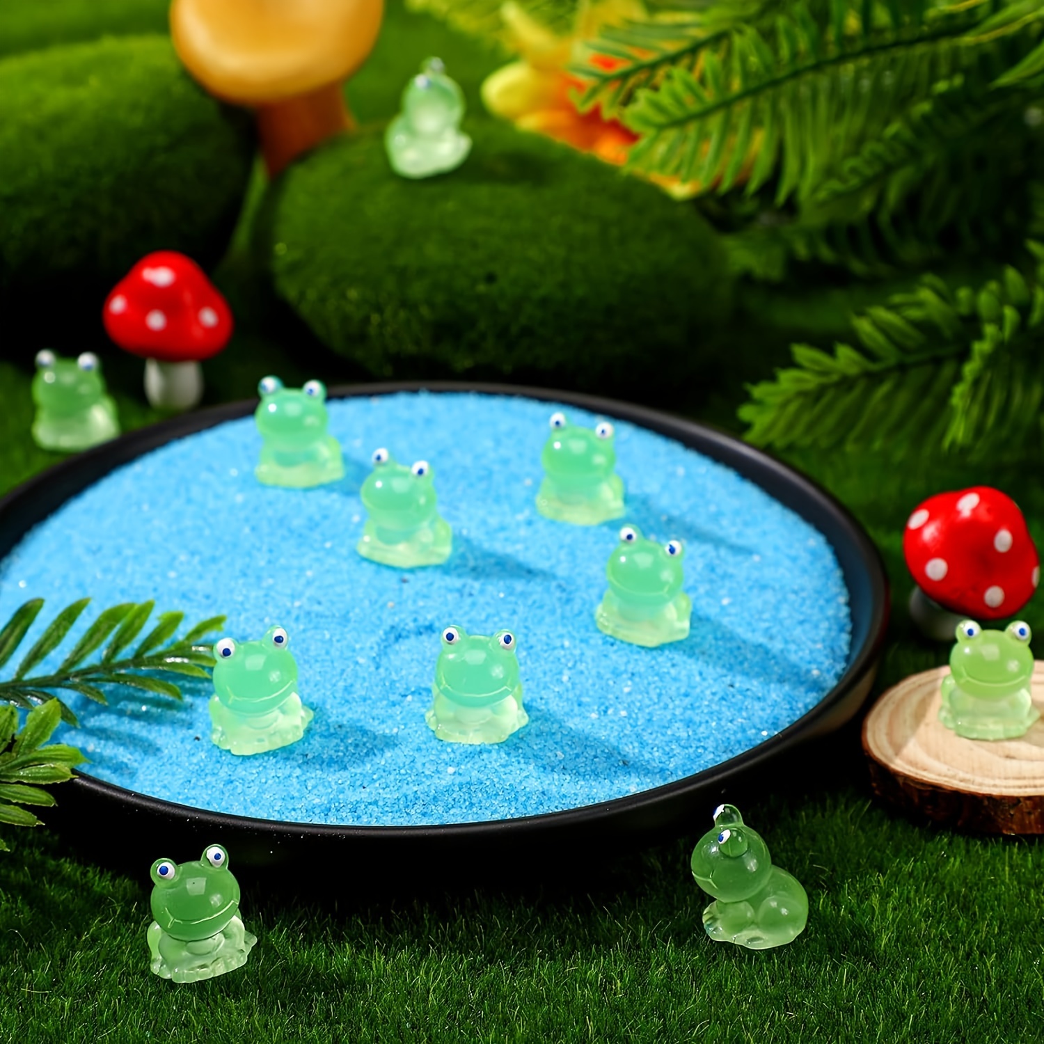 6pcs Luminous Resin Mini Frogs, Cute Frog Glow In The Dark, Miniature  Figurines Frogs DIY Ornament Accessories, For Garden Dollhouse Decoration  Crafts