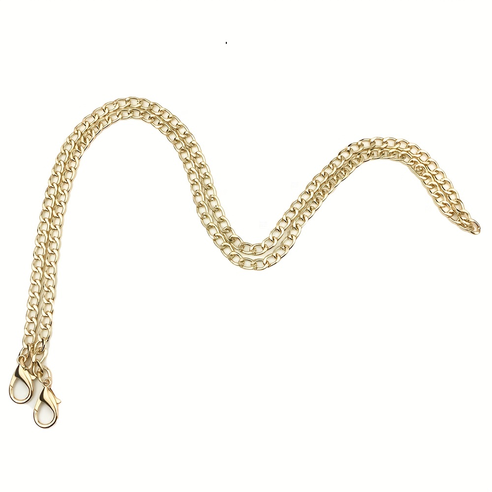 Simple Women's Bag Accessories Chain With Metal Buckles Iron Bag Chains  Purse Chains Shoulder Cross Body Chains Straps Replacement Flat Chains -  Temu