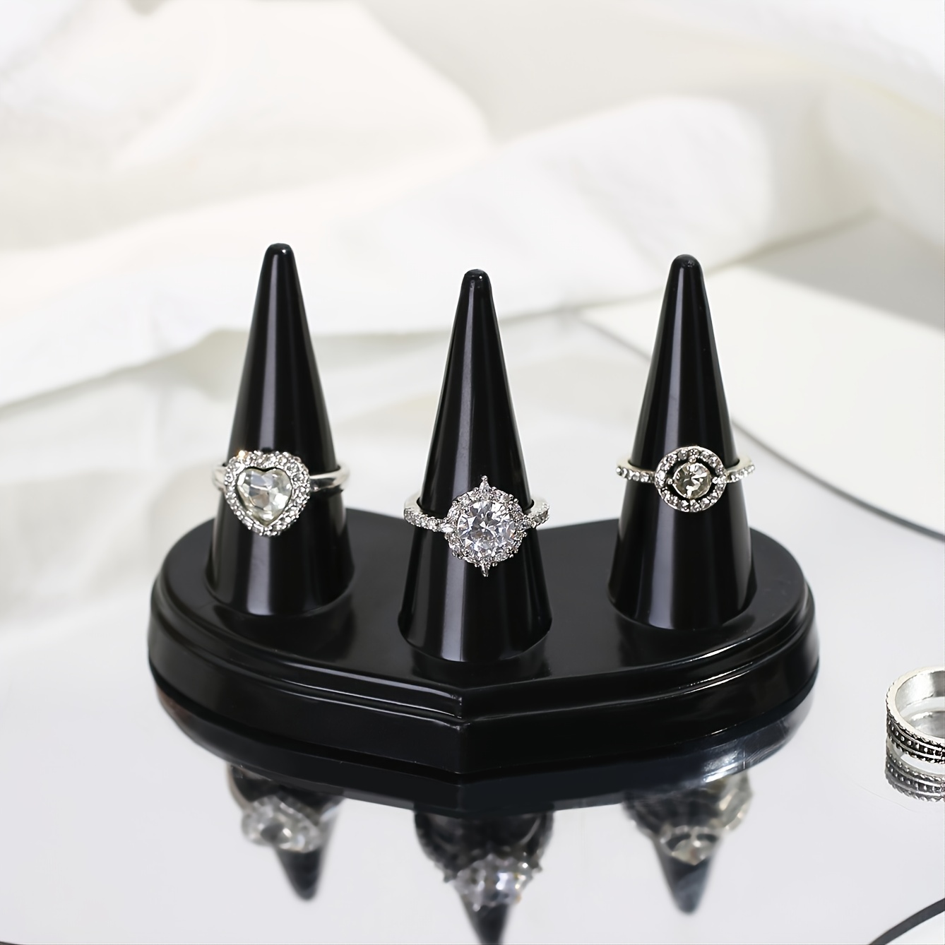 Ring Holder Hand Jewelry Display Holder Engagement Wedding - Temu